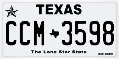 TX license plate CCM3598