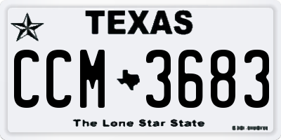 TX license plate CCM3683