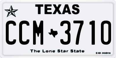 TX license plate CCM3710