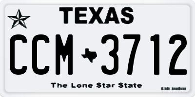TX license plate CCM3712