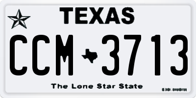 TX license plate CCM3713