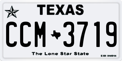 TX license plate CCM3719