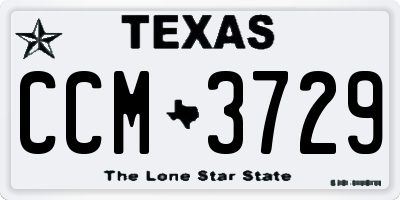TX license plate CCM3729