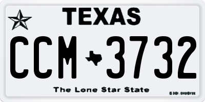 TX license plate CCM3732