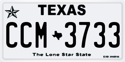 TX license plate CCM3733
