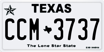 TX license plate CCM3737