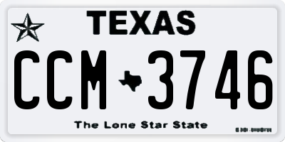 TX license plate CCM3746
