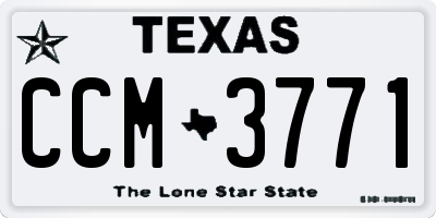 TX license plate CCM3771