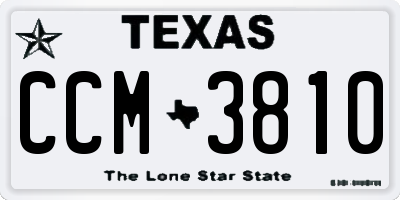 TX license plate CCM3810
