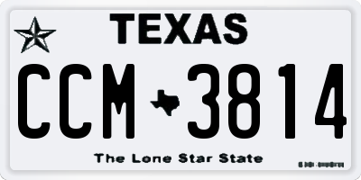 TX license plate CCM3814