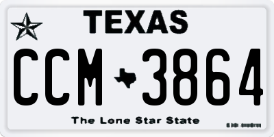 TX license plate CCM3864