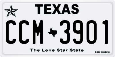 TX license plate CCM3901