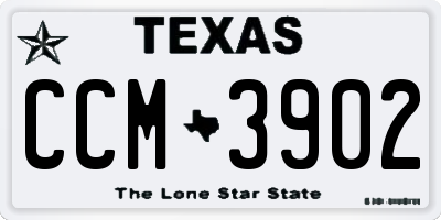 TX license plate CCM3902