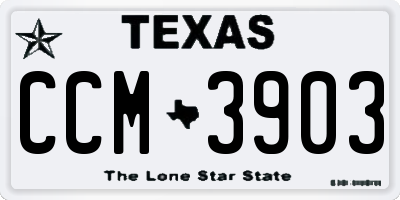 TX license plate CCM3903