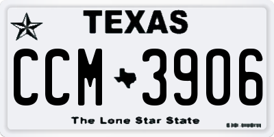 TX license plate CCM3906
