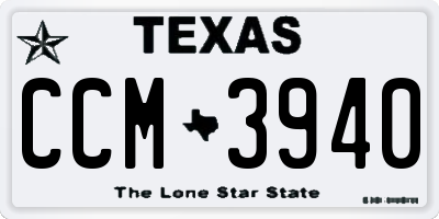 TX license plate CCM3940