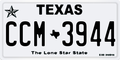 TX license plate CCM3944