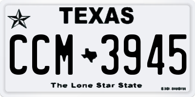 TX license plate CCM3945