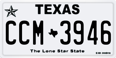 TX license plate CCM3946