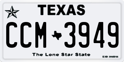 TX license plate CCM3949