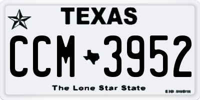TX license plate CCM3952