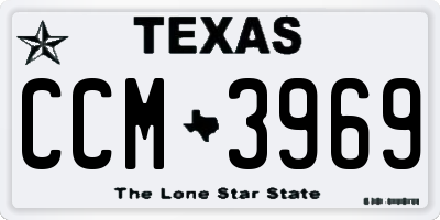 TX license plate CCM3969