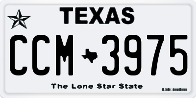 TX license plate CCM3975