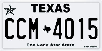TX license plate CCM4015