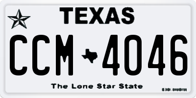 TX license plate CCM4046