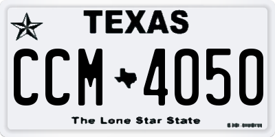 TX license plate CCM4050