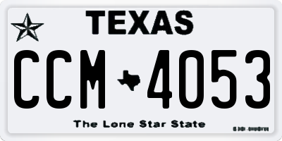 TX license plate CCM4053