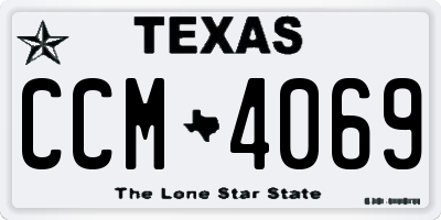 TX license plate CCM4069