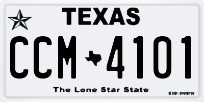 TX license plate CCM4101