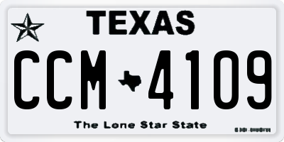 TX license plate CCM4109