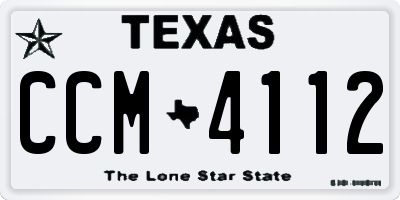 TX license plate CCM4112