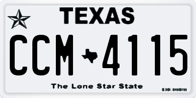 TX license plate CCM4115