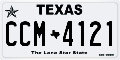 TX license plate CCM4121