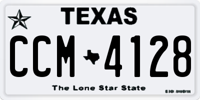 TX license plate CCM4128