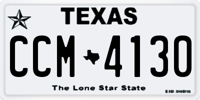 TX license plate CCM4130