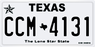 TX license plate CCM4131
