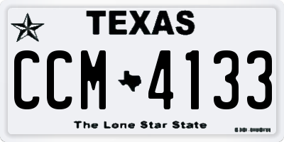 TX license plate CCM4133