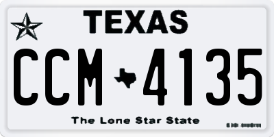 TX license plate CCM4135