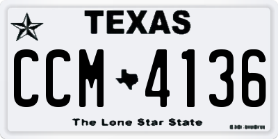 TX license plate CCM4136