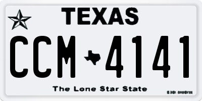 TX license plate CCM4141