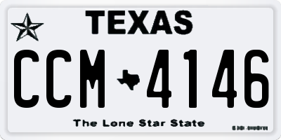 TX license plate CCM4146