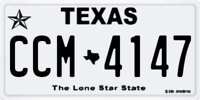 TX license plate CCM4147