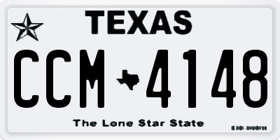 TX license plate CCM4148