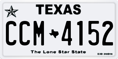 TX license plate CCM4152