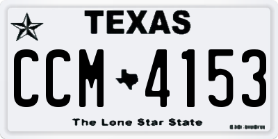 TX license plate CCM4153