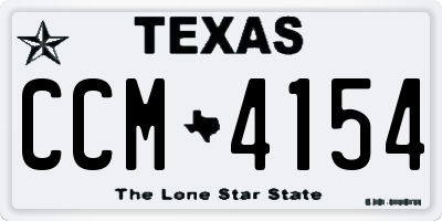 TX license plate CCM4154